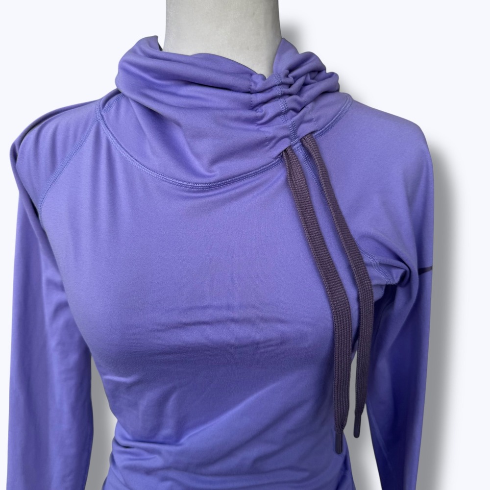Nike Pro Dri-Fit Funnel Neck Hoodie Purple Womens S Athleisure Gorpcore Sporty - Picture 4 of 11